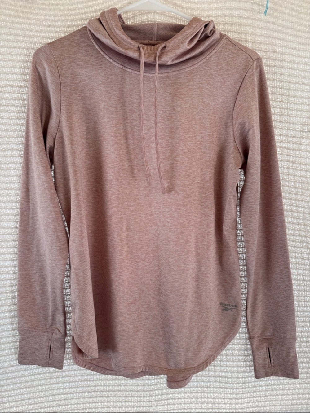 Reebok Dusty Mauve Cowl Neck Pullover Hoodie